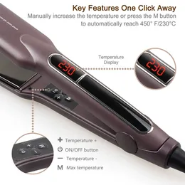 Freeshipping Technology Professional Hair Curler Hair Straightener Protection Plancha Keramisk Titan Hushåll Snabb Styling Flat Iron