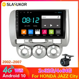 4G LTE 64Grom Android 10 för Honda Jazz City 2002 2003 2004 2005 2006 2007 Multimedia Stereo Car DVD-spelare Navigations GPS-radio