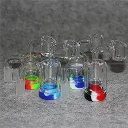 Shisha Glass Reclaim Catcher Aschefänger handgefertigt und 5 ml Silikonwachsbehälter für Dab Rig Bong