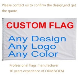 Custom Flag Printing Multi Size Flying Banner Rectangle Polyester Decor Advertising Sports Decoration Car Company Logo Customized VT1846