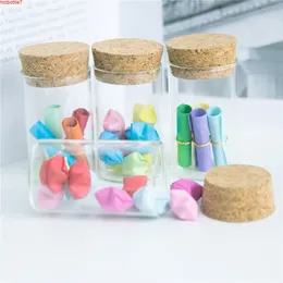 木製コルク付き20mlガラスチューブ20ccクリアバイアル透明瓶ボトル50pcs/lothigh量