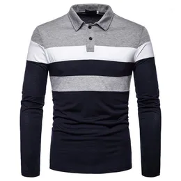 Fashion- Casual Autumn Lapel Neck Tees Mężczyzna Projektant Boaned Polo Fashion Homme Mens Tops