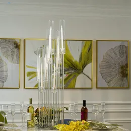 Dekoracja Wesela Dekoracje Dostawy Baby Shower Favors Wedding Table Centerpieces Dekoracyjne Zakrzywione Koraliki Rury Akrylowe Tabele Centrum Kawałki dla wydarzeń