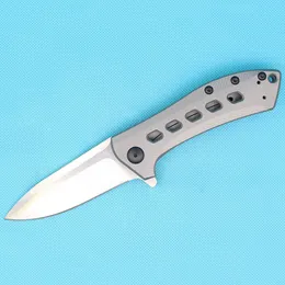 Special Offer High End 0801 Flipper Knife M390 Satin Blade CNC TC4 Titanium Alloy Handle Ball Bearing EDC Knives With Retail Box