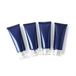 100ml X 50 tubo morbido blu vuoto per imballaggio cosmetico 100g crema per lozione bottiglie di plastica contenitore per spremere la cura della pelle