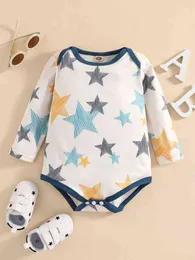 Body con bordino a contrasto con stampa di stelle per bambini LEI