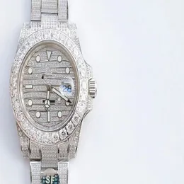 2021 Bestsellery Prestiżowy Watch Męskie 40mm Złoty Pełny Większy Diamond Wat Erofoodporność Watch Automatyczne Moda Zegarek Męski Zegarek