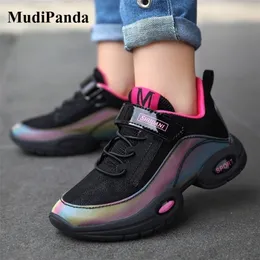 MUDIPANDA Kız Koşu Ayakkabıları Sonbahar Çocuk Sneakers Spor Run Rahat Ayakkabılar Moda Çocuk Spor Ayakkabı Açık Koşucular Yeni LJ201202