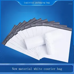 White Thicken Courier Bag Poly Mail Transport Plastic Logistics Packaging Waterproof 100 Pcs Storage Bags