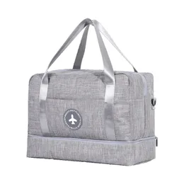 Designer-Juli sång Oxford Dry Wet Separation Travel Organizer Bagage Handväska Stor kapacitet Duffel Badväska med axelrem