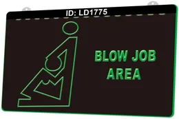 LD1775 Blow Job Area 3D-gravyr LED-ljusskylt Partihandel Detaljhandel