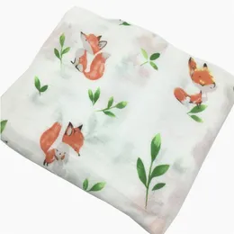 INS Hot 70% Bamboo Fiber 30% Cotton Baby Blanket Bedding Swaddle Wrap Gauze Muslin Blankets Soft Breathable For Newborn LJ201014