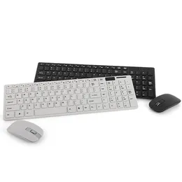 K06 Ultra-thin 2.4g Wireless Keyboard Mouse Combos With Keypad Film Ergonomic Mechanical USB Gaming Mice Keyboards Set for Laptops Computer