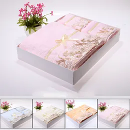 Wedding Bath Towel Gift Box Set Towels Bathroom Cotton Lace 3 Pieces Serviette Bain cologne men bath towels for adults 3DBH122V 201026