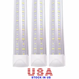 V Shaped Integrated LED Tubes Light 4ft 5ft 6ft 8ft LED Tube T8 36w 48w 56w 72w Double Sides Shape Fluorescent Lights 110V