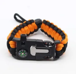 Sobrevivência ao ar livre emergência paracord paracord fivela ajustável paracord link escalada corda corda mulheres homme pulseiras camping