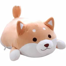 Shiba inu psa pluszowa zabawka super miękka corgi akita pluszowe zwierzęta poduszka lalka 14 cali