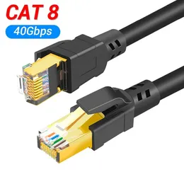 CAT8 이더넷 케이블 RJ45 8P8C 네트워크 케이블 2000MHz 고속 패치 25 / 40Gbps LAN 라우터 노트북 용 1m / 2m / 3m / 5m