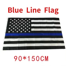 4 typer 90 * 150cm Blueline USA Polis flaggor 3x5 fot tunn blå linje USA flagga svart, vit och blå amerikanska flaggan med mässing grommets 2022