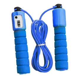 Jump Ropes Rope Bearing Design Justerbar sportförsörjning Fitness Träning Svamphandtag -Gratis hoppning med Counter1