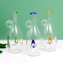 Tubos de fumantes garrafa de vidro garrafa de água bongs unaqiue design narguilé retendo mini -mangueira de tubo de mão borbulhbler de plataforma