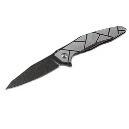 Flipper Folding Kniv 8CR13MOV Steel Black Stone Wash Blade Steel Handle EDC Gear H5356