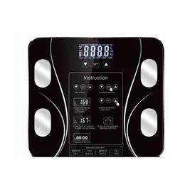 Digital Body Fat Scale Smart Wireless Badrum Hälsa Sammansättning Analyzer Coloful Elektroniska Vågar med App Bluetooth H1229