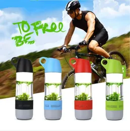 2-w-1 butelka z wodą głośnik Bluetooth Butelki wodne Uruchomienie Sport Bezprzewodowe kubek fitness Inteligentne urządzenie napoje z pokrywką LSK2015