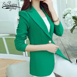 2019 winter office lady coat long sleeve slim formal jacket women coats solid black green women outwear feminine jacket 30 T200319