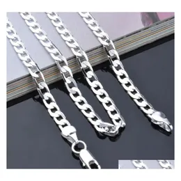 Высоко качества 4 мм 925 стерлингового серебряного ожерелья бордюр цепь фигаро ожерелья цепь два стиля.