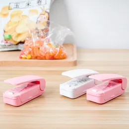 Tragbare Mini-Heißsiegelmaschine Haushaltsversiegelung Dichtungsverpackung Plastiktüte Lebensmittelschoner Lagerung Küchenwerkzeug HHA1668