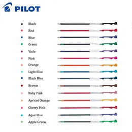 6 pçs / lote Japão Piloto Hi-Tec-C Coleto Neutro Recarga 0.3 / 0.4 / 0.5mm Uma variedade de cores estão disponíveis 15 cores completas, apagáveis ​​201202