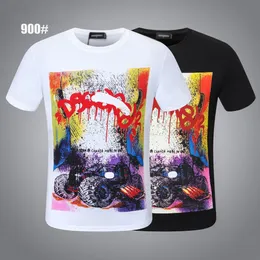 Dsq Pattern T-shirt D2 Phantom 2022ss Mens Designer t Shirt Paris Fashion Tshirts Summer Male Quality 100% Cotton TO890