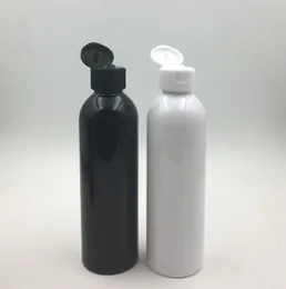 50X 150ML empty black/white flip top cosmetic PET lotion bottles 150cc shampoo pastic bottle with cap