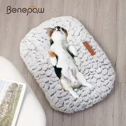 Benepaw 가을 겨울 따뜻한 개 침대 소프트 편안한 두꺼운 봉제 앤슬리스 강아지 애완 동물 매트 쿠션 작은 중형 대형 개 고양이 201124