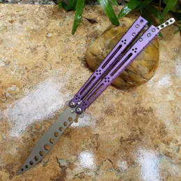 Theone Butterfly Basilisk Hom Trainer Training Knife D2 Titanium Not Sharp Crafts Martial Arts Collection Knvies Xmas Gift