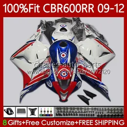 Fairings do OEM para Honda CBR 600 CBR600 RR CC F5 2009 2010 2012 2012 Body Red Blue Branco 69NO.107 CBR 600F5 600RR 600cc 2009-2012 CBR600RR 09 10 11 12 12 Molde de injeção