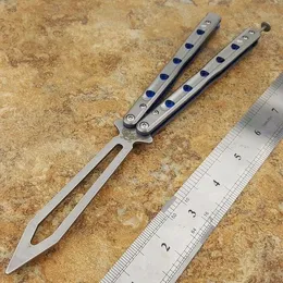 Flytanium BM51 V6 D2 Blade Titanyum Kelebek Eğitmeni Eğitim Bıçağı Keskin El Sanatları Dövüş Sanatları Koleksiyonu Knvies Xmas Hediye