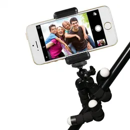 Phone Tripod Flexible and Portable Cell Phone Tripod with Remote Shutter and Universial Clip for iPhone Phones