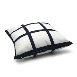 40 * 40 cm divano vuoto Gridview cuscino posteriore fodera in poliestere pelle di pesca cuscino da tiro divano decorativo per la casa sublimazione federa vendita F102003