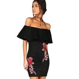 Off The Ramię Beach Summer Sukienka Kobiety Vestidos Sexy Slash Neck Casual Slim Party Dresses Plus Size Women Dress