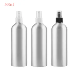 10pcs / lot 500ml de alumínio Essencial óleo em spray garrafa reutilizável Perfume fino da névoa Atomizador Esvaziar garrafas Beleza metal