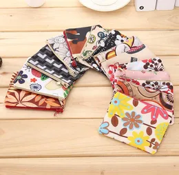 New cotton canvas coin purse women wallets keys bag students zipper pouch mini cartoon canvas wallet girl cosmetics storage bag