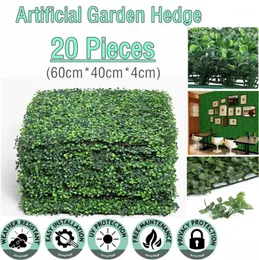 15/18/20 pces 40x60cm Artificial Privacy Screen Hedge,Greenery Ivy Privacy Fence Screening for Both Outdoor or Indoor Decoration1