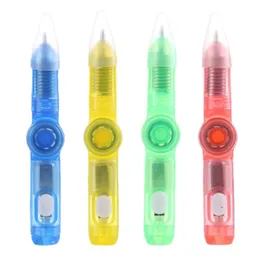 Funny Rotating Toy Party Favor Led Luminous Gyro Spinner Pen Office Anti Stress Kinetic Toys