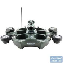2.4G Remote Contorl Tank Toy, 2-in-One, Water-land Dual Mode, Spray Water, 360° Rotate, 12KM/H, LED Lights, Christmas Kid Boy Gifts, USEU