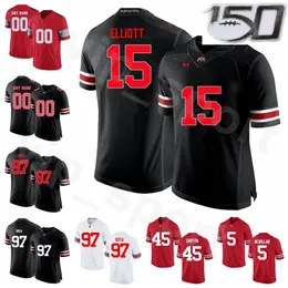 NCAA Kolej Futbolu 97 Joey Bosa Jersey Ohio State Buckeyes 15 Ezekiel Elliott 45 Archie Griffin 5 Raekwon McMillan Orlando Pace Legend