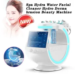 Ultradźwięki Smart ICE Blue Magic Skin Analyzer Mikrodermabrazja Maszyna do twarzy Tlen Professional Aqua Jet Peel Hydradermabrazje Sprzęt spa