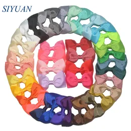 40pcs/lot 2*3.0 inch Solid Ribbon Bow With/Without Hair Clip Girl Daily Headwear DIY Boutique HDJ21 LJ201226
