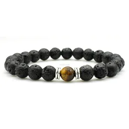 oil diffuse lava rock bracelet strands agate tiger eye beads bracelets women men bracelets fashion jewelry will and sandy gift